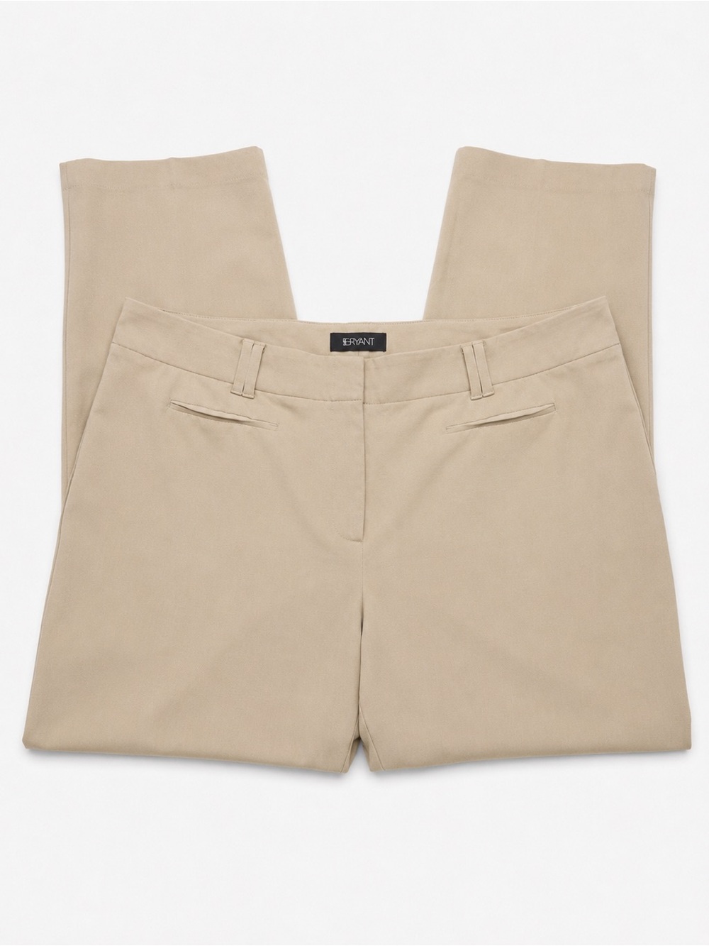 Lane Bryant Women's Straight-Leg Trousers in Beige